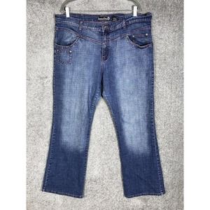 Old‎ Skool Y2K Bootcut Jeans Womens Size 20 Stretch Blue Denim Pockets
